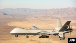 This handout photo, courtesy of the U.S. Air Force, obtained on Nov. 7, 2020, shows an MQ-9 Reaper drone.