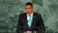 FILE - Prime Minister of Jamaica Andrew Holness addresses the 77th session of the United Nations General Assembly at UN headquarters, Sept. 22, 2022.