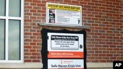 The Bowling Green Fire Department's Safe Haven Baby Box at BGFD's Fire Station 7 is seen Feb. 10, 2023, in Bowling Green, Ky. 