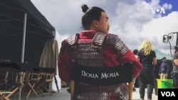 Doua Moua, actor -- in Mulan movie set