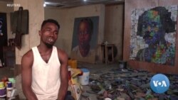Nigerian Artist Turns Flip-Flops Into Faces
