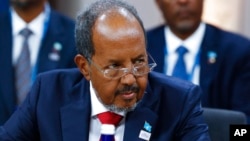 FILE - Somalia's President Hassan Sheikh Mohamud at the U.S.-Africa Leaders Summit 2022, Dec. 13, 2022, in Washington. He and other political leaders in Somalia have agreed to reshape the country's political system.