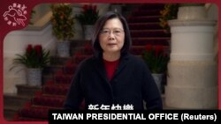 Tổng thống Đài Loan Thái Anh Văn trong video gửi lời chúc tết đến quân đội