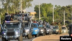 South Sudanese soldiers patrol Juba, as officials on Feb. 2, 2023, say they will deploy over 5,000 security personnel in the city during the pope's visit.