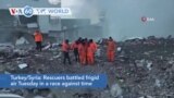 VOA60 World - Rescuers battled frigid air in race against time to find quake survivors