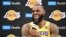 LeBron James des Los Angeles Lakers lors d'une conférence de presse à El Segundo, Californie, le 26 septembre 2022.