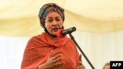 FILE - United Nations Deputy Secretary-General Amina Mohammed speaks in Kenya, March 1, 2022. The international community's best leverage to persuade the Taliban to reverse limits on Afghan women’s rights is the Taliban's desire for international recognition, she said Wednesday.