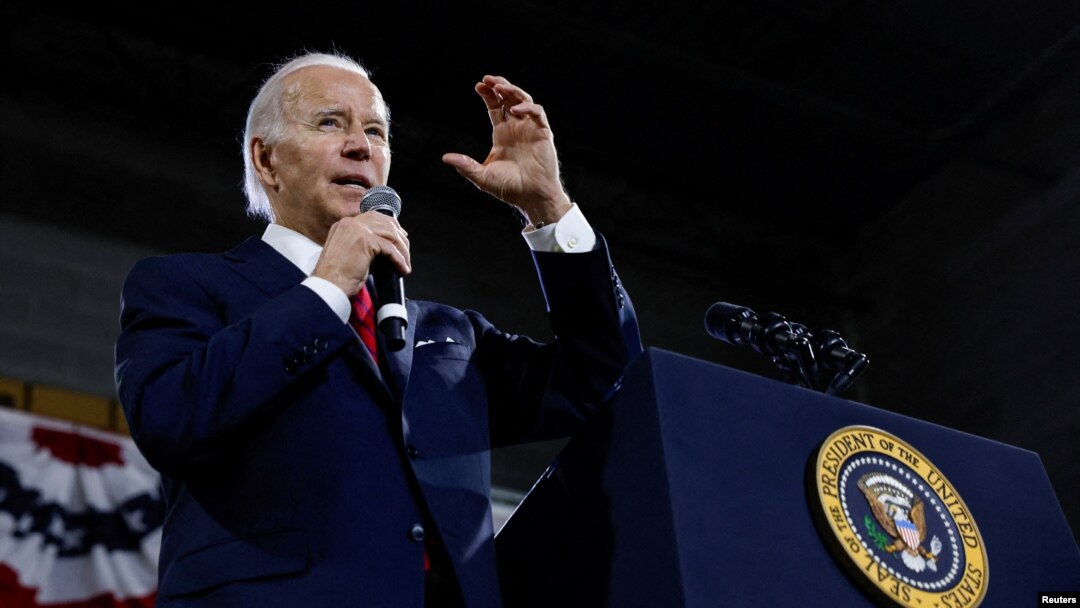 FILE - U.S. President Joe Biden delivers speaks in Springfield, Virginia, Jan. 26, 2023.