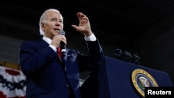 FILE - U.S. President Joe Biden delivers speaks in Springfield, Virginia, Jan. 26, 2023.