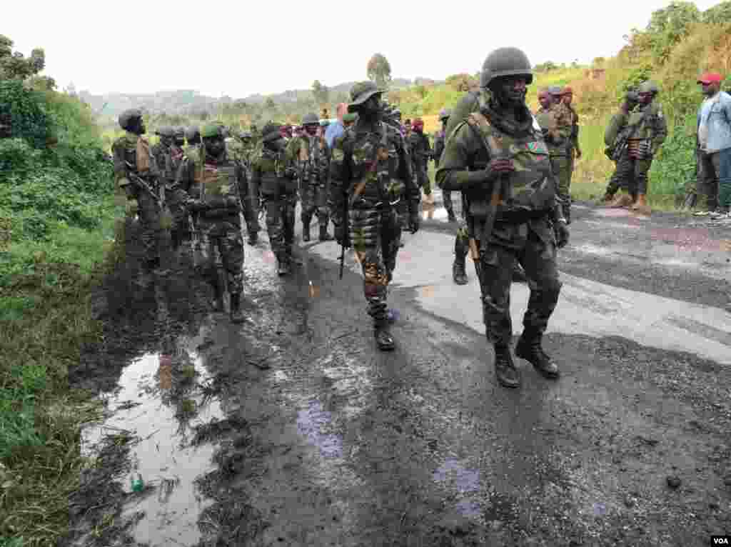 Jeshi la Jamhuri ya Kidemokrasia ya Congo, FARDC, limepelekwa katika mstari wa mbele huko mji wa Sakae kupambana na waasi wa M23.