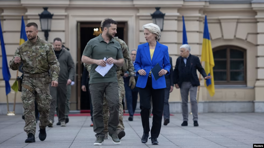 Ukrayna Cumhurbaşkanı Volodimir Zelenski-Avrupa Komisyonu Başkanı Ursula von der Leyen