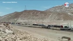 Bloqueo de carreteras deja transporte varado en Lima, Perú