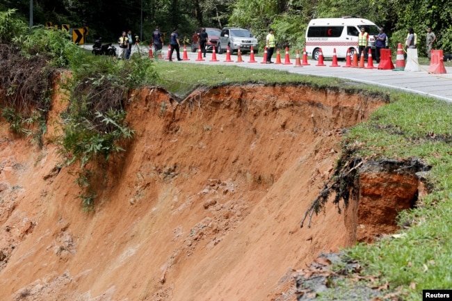 A general view of the landslide in Batang Kali, Selangor state, Malaysia, Dec. 16, 2022.