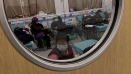 This picture shows COVID-19 patients on beds at Tianjin Nankai Hospital in Tianjin on Dec. 28, 2022.