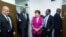 IMF Managing Director Kristalina Georgieva meets with Zambia's Minister of Finance Situmbeko Musokotwane and Governor of the Bank of Zambia Denny Kalyalya at the Ministry of Finance in Lusaka, Jan. 23, 2023. 