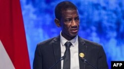 FILE -Gambia's Vice President Badara Joof addresses the COP27 climate conference in Egypt, November 7, 2022