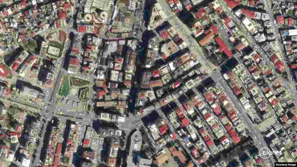 A satellite images of Kahramanmaras, Turkey, taken April 4, 2021, (left) and Feb 7, 2023, (right).&nbsp; Use the slider to see the city before and after the deadly Feb. 5 earthquake. (Planet Labs PBC)