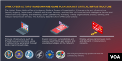 미 국토안보부 사이버안보·기간시설안보국(CISA), 국가안보국(NSA), 연방수사국(FBI), 보건후생부(HHS)가 한국의 국가정보원과 군사안보지원사령부(DSA)와 함께 북한의 랜섬웨어 공격에 대한 주의를 당부하는 합동 보안 권고문을 발표했다.