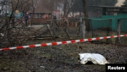 Mesto gde je pao helikopter u gradu Brovari kod Kijeva