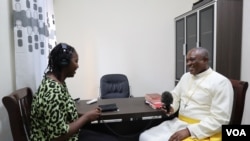 Rev. John Loboka, regional Superior of the Apostles of Jesus in South Sudan and Sudan, pictured in an interview with VOA reporter Juliana Siapai in Juba, South Sudan, Feb.10 2023. (VOA/Juliana Siapai)