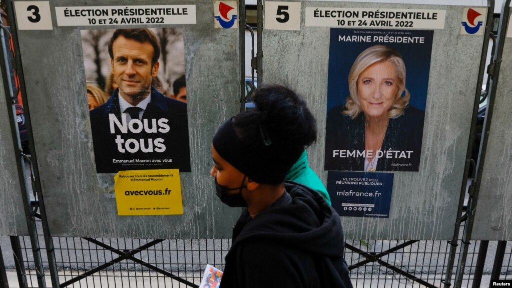 Ông Emmanuel Macron và bà Marine Le Pen là hai ứng viên được dự đoán sẽ vào vòng hai cuộc bầu cử tổng thống Pháp 2022