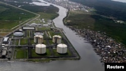 FILE - A view of Nigeria Liquified Natural Gas Ltd. facilities near Finima village, in Bonny, Nigeria, March 22, 2013.