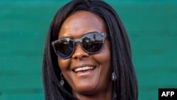 L'ex-première dame du Zimbabwe, Grace Mugabe, à l'ouverture de la foire agricole annuelle dans la capitale Harare, 25 août 2017.