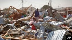 Fashewar Bam ya lalata shaguna masu yawa a wata kasuwa a Mogadishu.