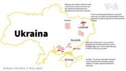 Zonat ku po zhvillohen luftimet në Ukrainë