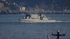 The Turkish Navy's Aydin class mine hunting vessel TCG Akcay sails in the Bosphorus on its way to the Black Sea, near Istanbul, Turkey, March 26, 2022.