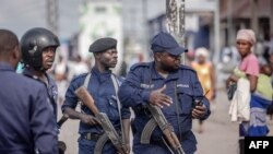 Des policiers na Goma. Nord-Kivu, 20 décembre 2021