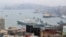 A view of the far-eastern Russian port of Vladivostok from an observation point on April 23, 2019.