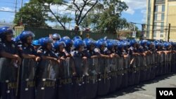 Polisi anti huru-hara Filipina di Pasay City, Metro Manila, Filipina, 19 November 2015. (Foto: dok). 