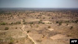 Une photo prise près de Paoua, au nord-ouest de la République centrafricaine, montre un paysage de la préfecture de Ouham-Pende, le 28 décembre 2017.