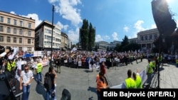 Protesti podrške grupama Pravda za Dženana i Pravda za Davida, Sarajevo, 11. septembar 2021.