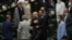 Mohammad Bagher Qalibaf, center, greets lawmakers after being elected as speaker of the parliament, in Tehran, Iran, May 28, 2020.