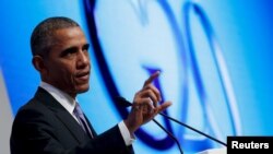 Prezident Obama G-20 sammitinin yekununda müxbirlərlə danışır. Antalya, Türkiyə. 16 noyabr, 2015