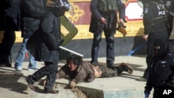 This photograph was provided by the activist group Students For a Free Tibet and cannot be independently verified, January 24, 2012.