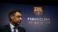 Le président du FC Barcelone Josep Maria Bartomeu lors d'une conférence de presse à Barcelone, le 29 mai 2017.