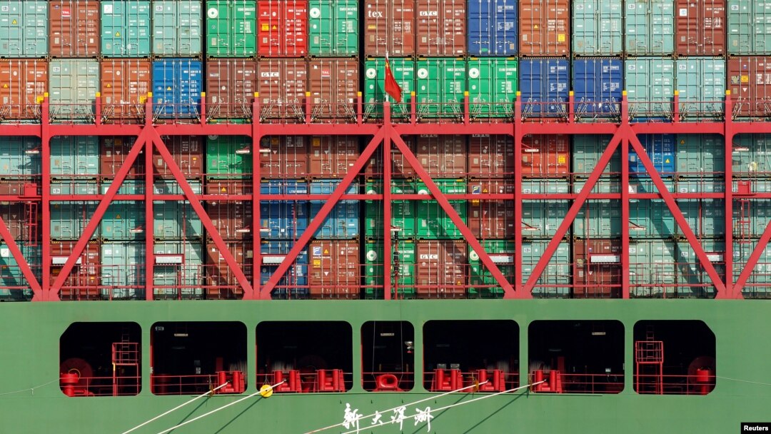 中国大量货柜抵达美国洛杉矶港（路透社资料照）