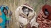 South African boys covered with a blankets and smeared with chalky mud sit in a field as they undergo a traditional male circumcision ceremony into manhood in Qunu, South Africa, June 30, 2013.