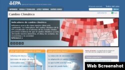 Entre otras cosas, el website desglosa el Plan de Acción Climático del Presidente Obama del 25 de junio de 2013