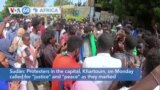 VOA60 Africa - Sudan: Protesters in Khartoum call for "justice" and "peace"