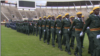 Members of the Zimbabwe National Army rehearsing for Independence Day celebrations.
