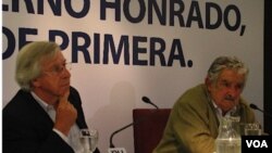 El vicepresidente electo, Danilo Astori, y el candidato electo, José Mujica, dijeron que habrá una muy buena relación entre el BID y Uruguay.