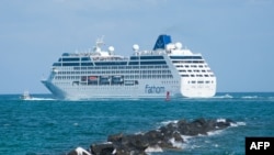 Tàu du lịch Adonia khởi hành từ Miami, Florida, trên cuộc hành trình lịch sử tới Cuba, ngày 1/5/2016.