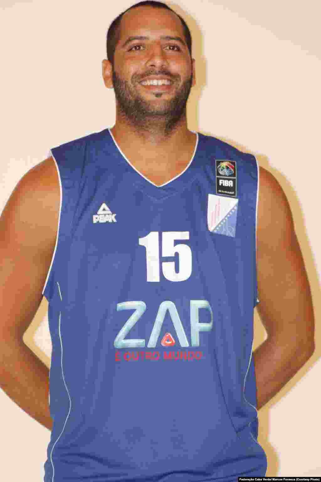 Rodrigo Mascarenhas, selecção Cabo Verde no AfroBasket 2015. Federação Cabo Verde/ Marcos Fonseca