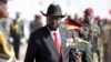 FILE - South Sudanese President Salva Kiir attends an awards ceremony for long-serving servicemen of the South Sudan People's Liberation Army in the Bilpam military headquarters in Juba, South Sudan, Jan. 24, 2019.