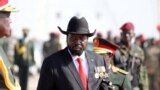 FILE: South Sudan's president Salva Kiir attends a medals awarding ceremony for long serving servicemen of the South Sudan People's Liberation Army in the Bilpam, military headquarters in Juba, South Sudan. Taken 1.24.2019