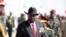FILE: South Sudan's president Salva Kiir attends a medals awarding ceremony for long serving servicemen of the South Sudan People's Liberation Army in the Bilpam, military headquarters in Juba, South Sudan. Taken 1.24.2019
